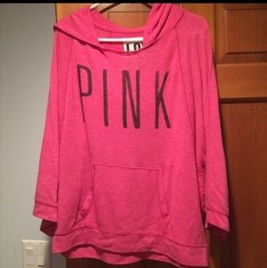 PINK Dolman sleeve v-neck hoodie